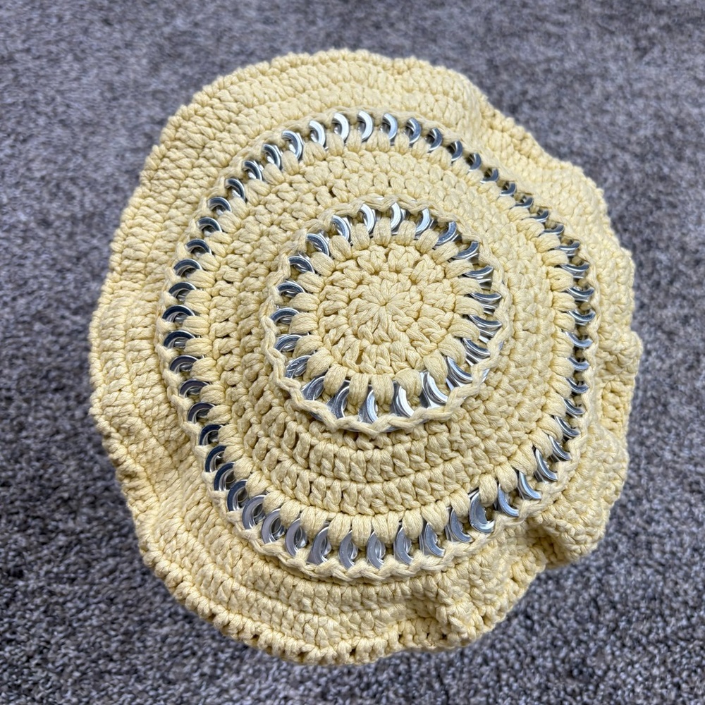 GANNI Cotton Crochet Knit Beret
